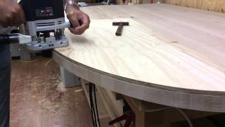 Ovale vorm zagen en frezen voor de Hard Maple tafel [upl. by Peyter]