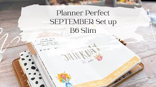 2023 September Planner Set up I Planner Perfect  B6 Slim [upl. by Dannica]