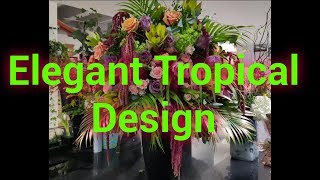 Elegant Tropical theme Design Arica palm floristry florist floristdesigner [upl. by Adnaluoy144]