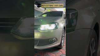 Volkswagen Vento headlights loaded with FE Sky5 Laser Bi LED Projector and LED Bulbs vento polo [upl. by Tonjes]