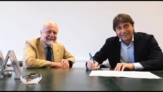 Ora è ufficiale Antonio Conte è il nuovo allenatore del Napoli [upl. by Odradlig]