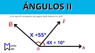 Ángulos II  operaciones con las medidas de ángulos y bisectriz de un ángulo 2 de 2  Geometría [upl. by Hauge619]