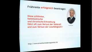 Erwerbsminderungsrente Antrag Video Was ist eine „MakulaDegenerationquot SehSchwäche [upl. by Euseibbob]