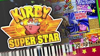 Kirby Super Star  Corkboard Theme Piano Tutorial Synthesia [upl. by Engedus]