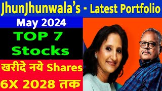 Rakesh amp Rekha Jhunjhunwala portfolio Latest changes  May 2024 top multibagger stocks [upl. by Annekahs177]