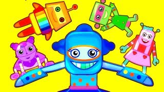 LEARN to COUNT SONG for Children Five Little ROBOTS [upl. by Josey231]