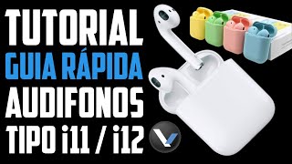 🟢🎧Tutorial Como conectar tus audífonos Bluetooth tipo airpods  i11  i12 [upl. by Donelu]