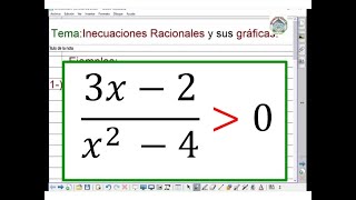 Inecuaciones Racionales [upl. by Horwitz]