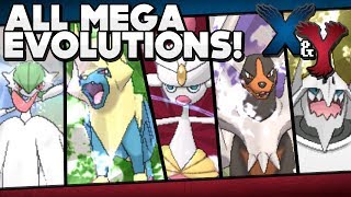 Pokémon X and Y  All Mega Evolutions w Stats and Locations [upl. by Hausmann]