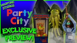 EXCLUSIVE BEHIND THE SCENES PREVIEW  PARTY CITY HALLOWEEN 2024 ANIMATRONIC LINEUP WALKTHROUGH [upl. by Elehcar]