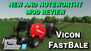 Vicon FastBale  NonStop round baling  Mod Review  Farming Simulator 22 [upl. by Winzler]