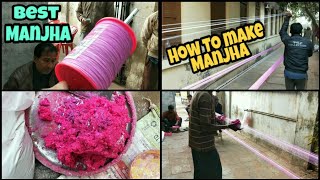 Best Manja To Cut Other Kites  Manja Making  How to make manja  Uttarayan  Manja Kite Amdavadi [upl. by Peednas]