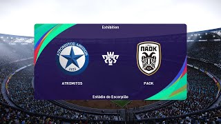 Ατρόμητος Αθηνών vs ΠΑΟΚ 01092024 Greece Super League PES 2021 [upl. by Ardek]