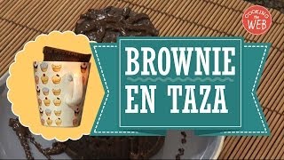 Brownie en taza solo en 3 minutos de microondas How to make Brownie in a Mug Microwave brownies [upl. by Eednil]