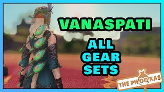 All Vanaspati Gear Sets  FFXIV Endwalker Glamour Showcase [upl. by Ahsirak78]