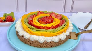 El PASTEL clásico que NO debe faltar en tu lista de POSTRES para vender Receta de MOSTACHON de fruta [upl. by Cai]