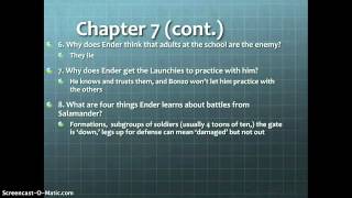 Enders Game Study guide chapters 78 [upl. by Akeemaj100]