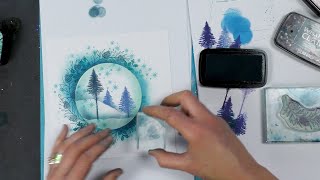 A Winter Landscape  A Lavinia Stamps Tutorial [upl. by Arbed]