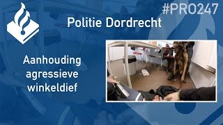 Politie PRO247 Aanhouding agressieve winkeldief [upl. by Standish295]