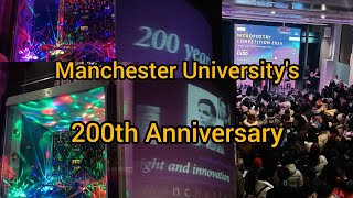 Manchester Universitys 200th Anniversary Celebrations A colourful cold evening 🥶🎉 [upl. by Mosora]