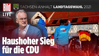 🔴 Landtagswahl in SachsenAnhalt CDU gewinnt haushoch vor AfD [upl. by Halverson]