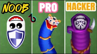 NOOB vs PRO vs HACKER WormZoneio LIVE 60 [upl. by Renwick808]