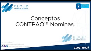 CONTPAQi NOMINAS CONCEPTOS [upl. by Farmer]