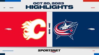 NHL Highlights  Flames vs Blue Jackets  October 20 2023 [upl. by Zoa]