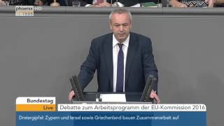 Bundestag Debatte zum Arbeitsprogramm der EUKommission 2016 am 28012016 [upl. by Lisa223]