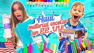 🇺🇸 COMPRANDO MATERIAL ESCOLAR en ESTADOS UNIDOS 📚 PARA LA VUELTA AL COLE 2022  HAUL [upl. by Eesdnyl]