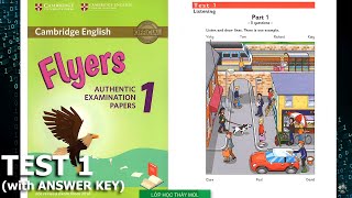 Flyers 1 TEST 1 Authentic Examination Papers  Listening Tests 1 ĐÁP ÁN trong phần mô tả [upl. by Aryn]