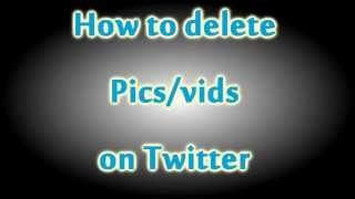 How to delete picturesvideos on Twitter 2013 [upl. by Nolahs59]