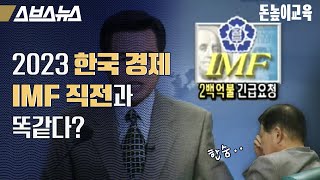 IMF 외환위기 vs 2023 한국 경제 언제가 더 위기일까 돈높이교육 21편  스브스뉴스 [upl. by Sholes191]