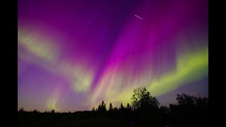 2024 Perseid meteor shower AND northern lights timelapse in 4k [upl. by Dnomhcir932]