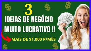 3 MELHORES IDEIAS DE NEGÓCIOS QUE ESTÃO EM ALTA 💰 ATUALIZADO ideiasdenegocios [upl. by Etteiram]