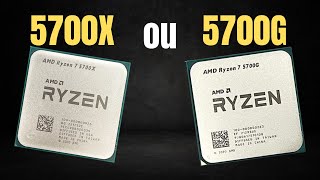 Porque o Ryzen 7 5700X é Melhor que o 5700G Ou será que não é [upl. by Eirehs45]