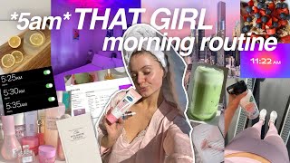 trying the VIRAL 5am THAT GIRL morning routine is it worth the hype [upl. by Ahsikal]