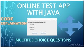 ONLINE TEST APP WITH JAVA  CODE EXPLAINATION [upl. by Alby]