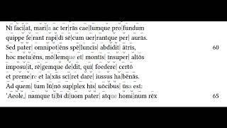 Aeneid Book I 3480 Latin Reading Hexameters [upl. by Baudin]