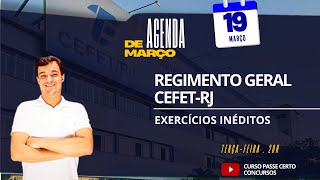 REGIMENTO GERAL CEFETRJ  EXERCÍCIOS INÉDITOS  PROF LEONARDO FAVARIN [upl. by Adnolaj]