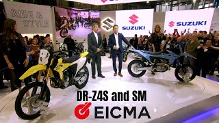 2025 Suzuki DRZ4S and SM Revealed at EICMA 2024 [upl. by Selym]