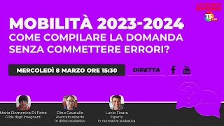 Mobilità 20232024 come compilare la domanda senza commettere errori [upl. by Ecirtnas]