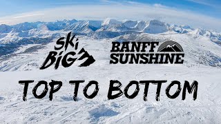 BANFF SUNSHINE Ski Resort Top to Bottom 4K [upl. by Fionna]