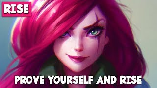 Nightcore  RISE  League of Legends Worlds 2018  Lyric Video [upl. by Aliuqa556]