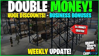 DOUBLE MONEY BIG BUSINESS BONUSES amp VEHICLE DISCOUNTS  GTA ONLINE WEEKLY UPDATE [upl. by Arihday]