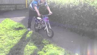 Bump starting a automatic mini moto [upl. by Noraed]