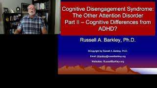 Cognitive Disengagement Syndrome vs ADHD  Part II Cognitive Differences [upl. by Earla876]