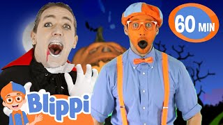 Blippis Trick or Treat Song  Blippi Halloween Cartoons  Moonbug Halloween for Kids [upl. by Anilegna]