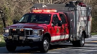 Liberty Road Volunteer Fire Company Special Unit 468 Responding to an 8 Alarm Brush Fire 040423 [upl. by Rivy]