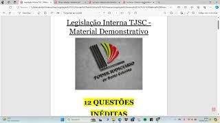 Regimento Interno TJSC 2024  Dicas de estudo questões e mais [upl. by Mcknight]